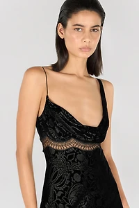 Mini dress with lace
