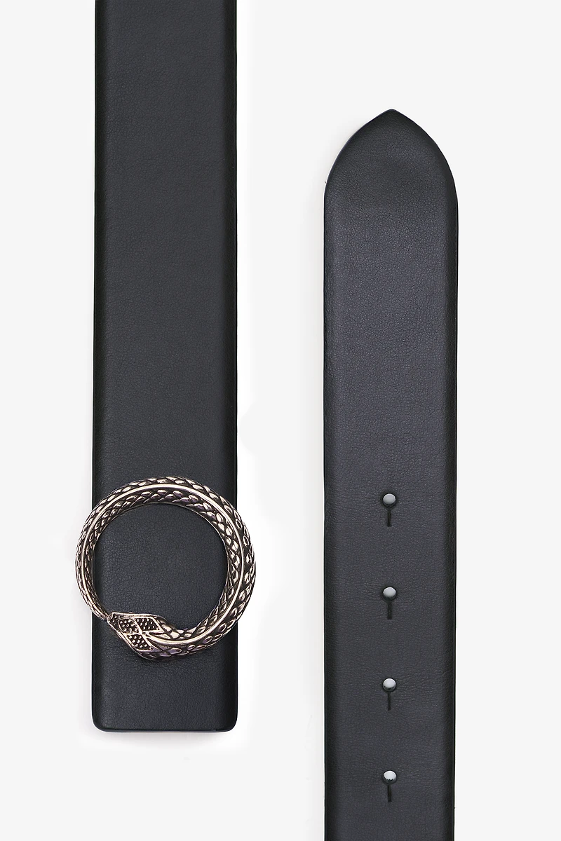 Belt With Snake Buckle