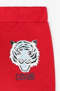 Tiger-Print Cotton Sweatpants