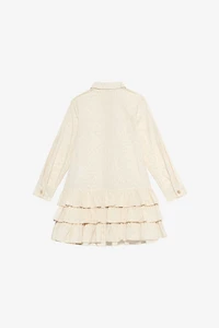 Ivory Dress with Jaguar Skin Print