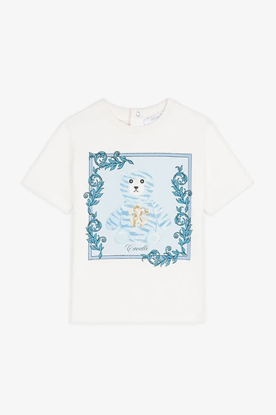 Bear-Print Cotton T-Shirt