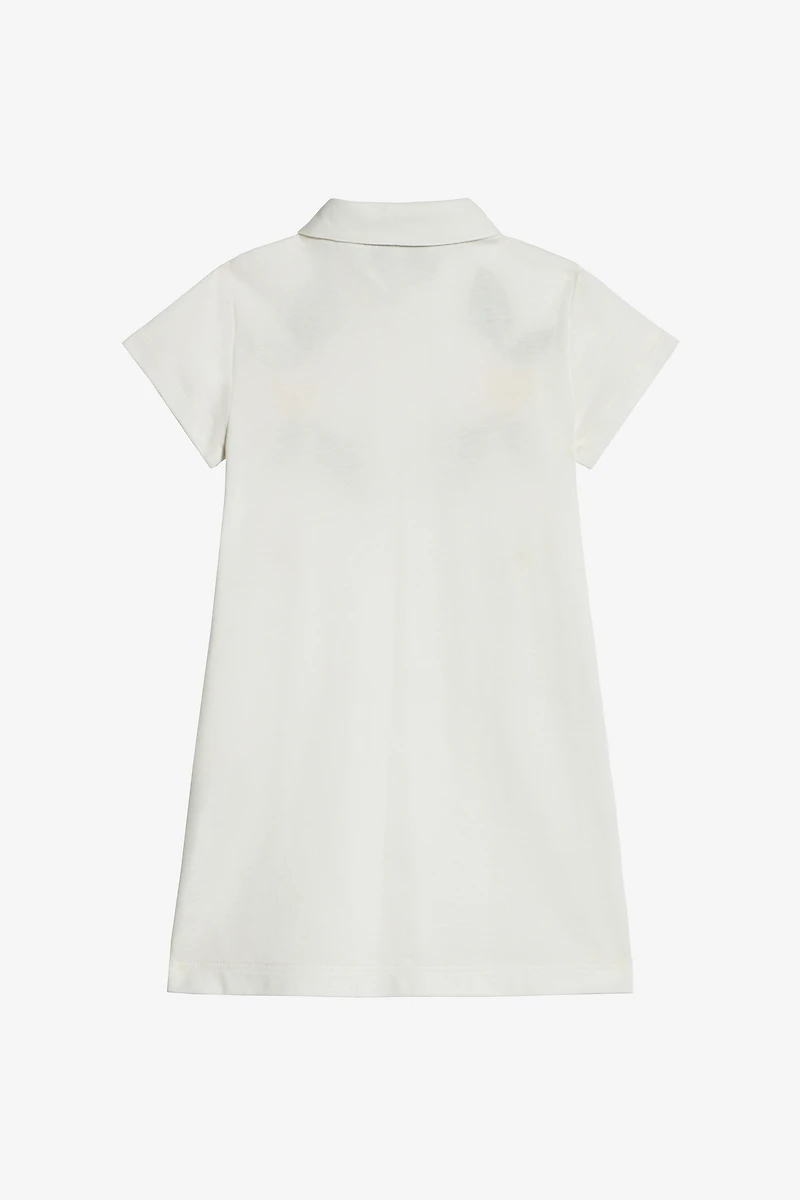 Cotton Dress With Embroidered Flowers