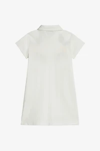Cotton Dress With Embroidered Flowers
