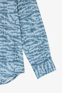 Shirt With Tiger Skin Print And Patch