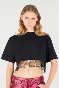 Crop Top With Fringing