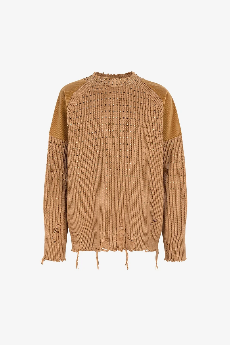 Crystal-Embellished Sweater