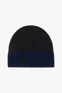 Black Wool Hat Beanie With Logo Band
