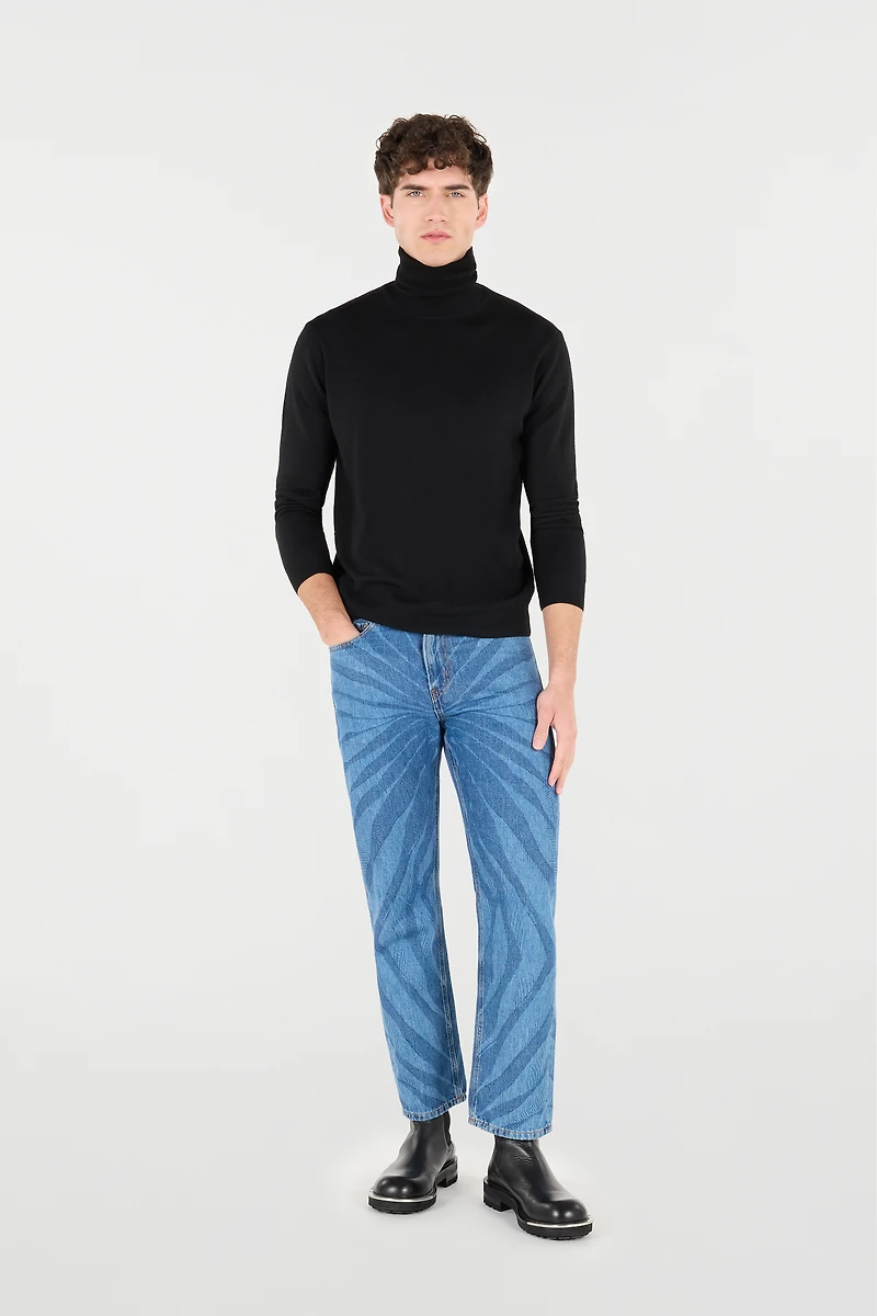Wool High-Neck Sweater