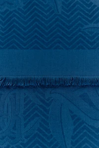 Jacquard Shawl with Mirror Snake Monogram