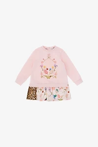 Leopard and Flowers Print Dress