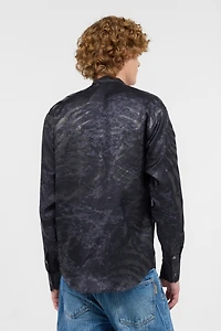 Animal-Print Silk Shirt