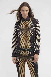 Shirt with Ray of Gold print