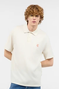 Polo Shirt With JC Monogram And Lettering