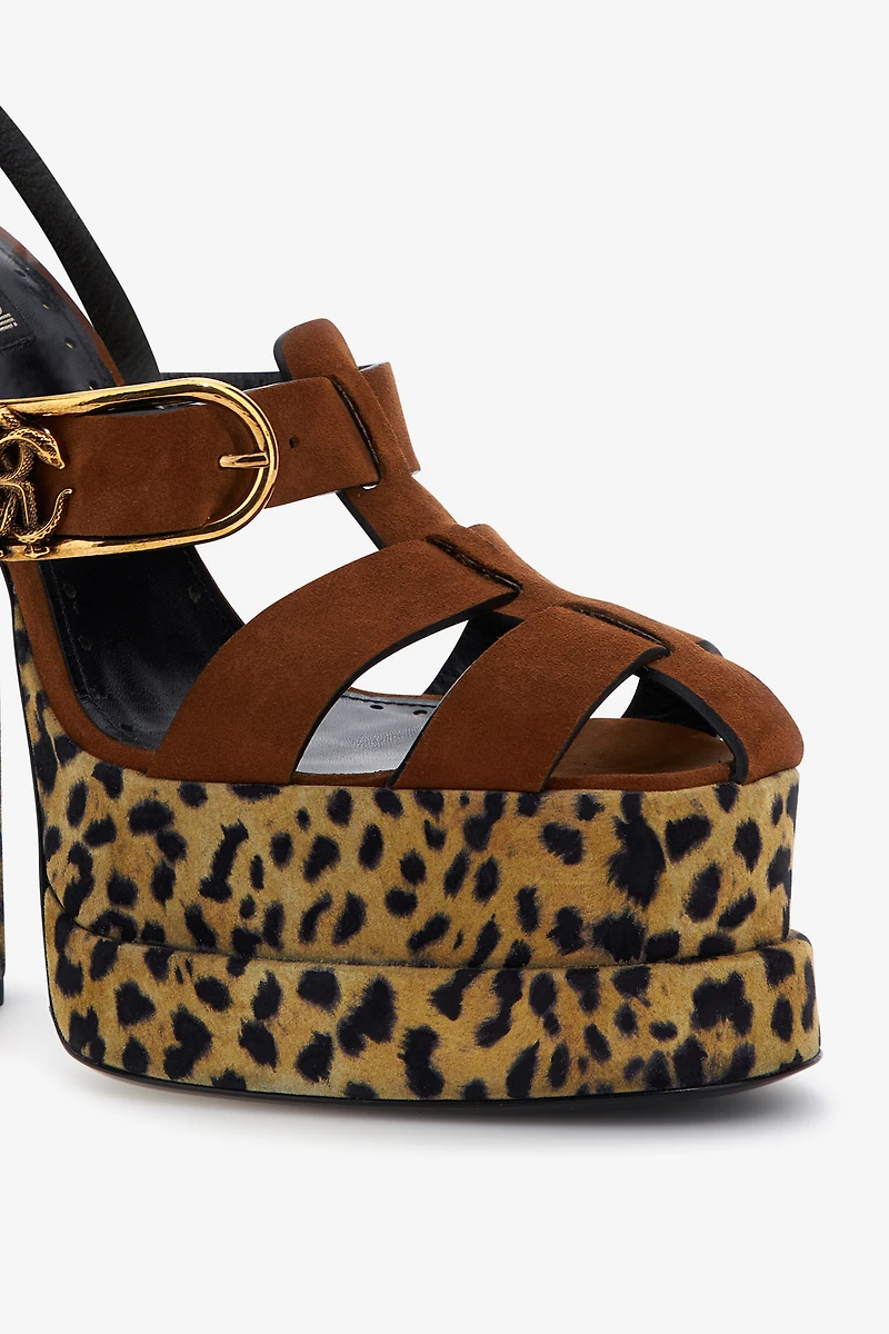 Platform sandals with strap