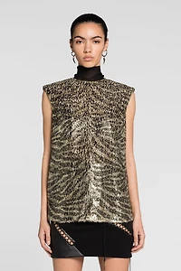 Zebra-Jacquard Top