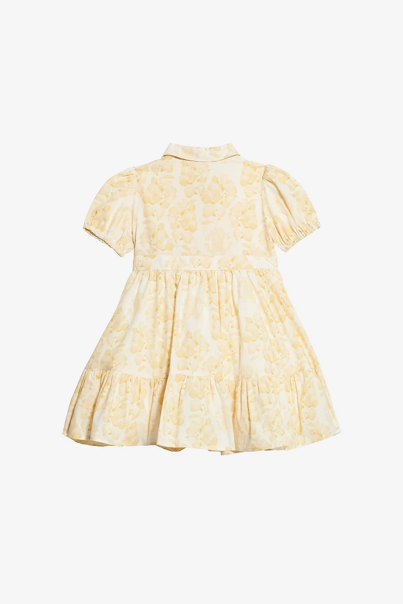 Dress With Floral Print And RC Monogram