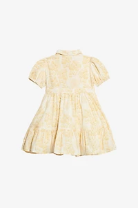 Dress With Floral Print And RC Monogram