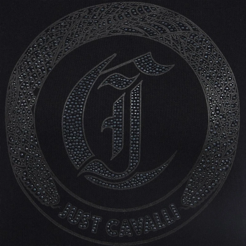 Cotton sweatshirt with jewel logo