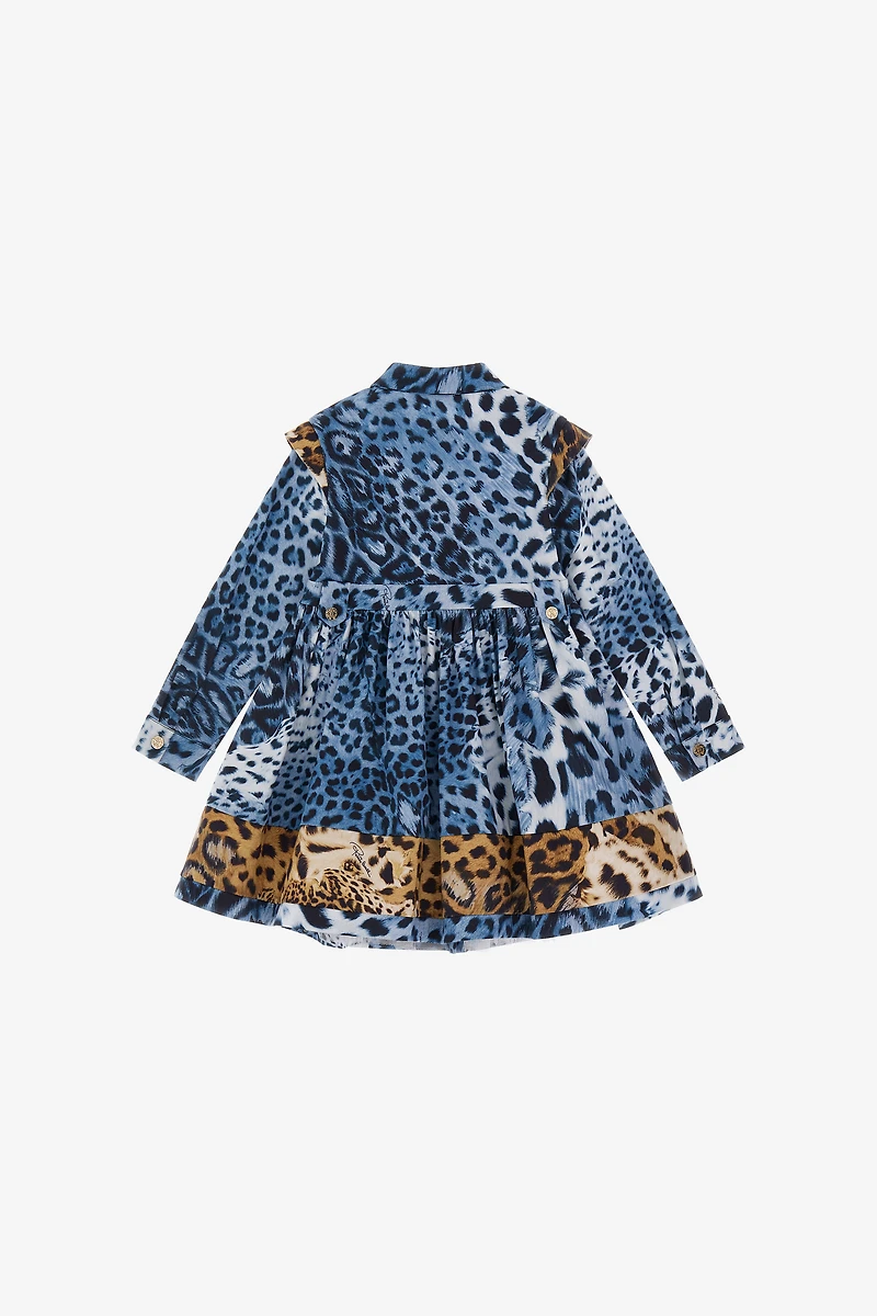 Dress With Two-Tone Jaguar Skin Print