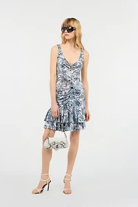 Short Jungle-Print Dress