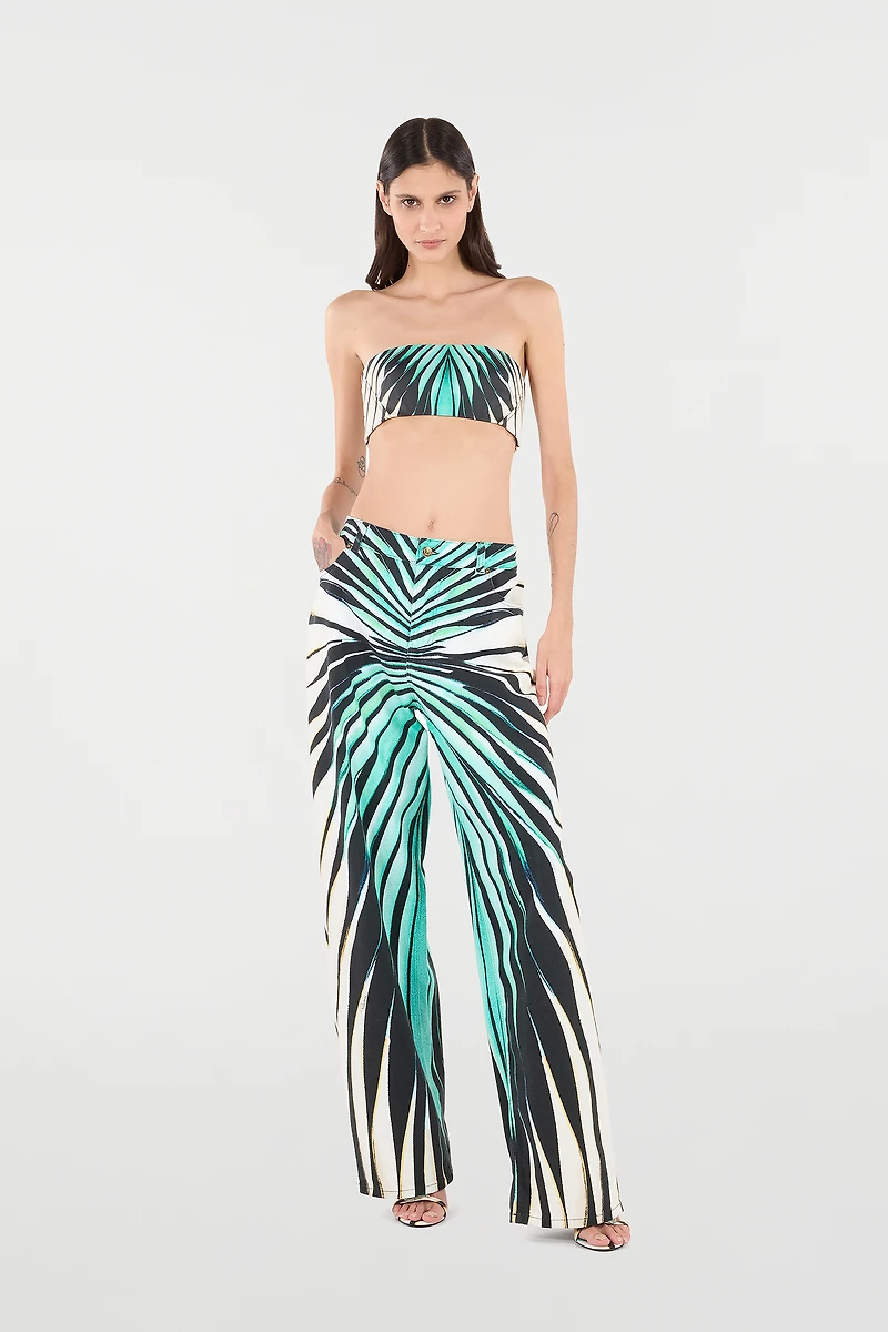 Ray Of Sea Print Trousers