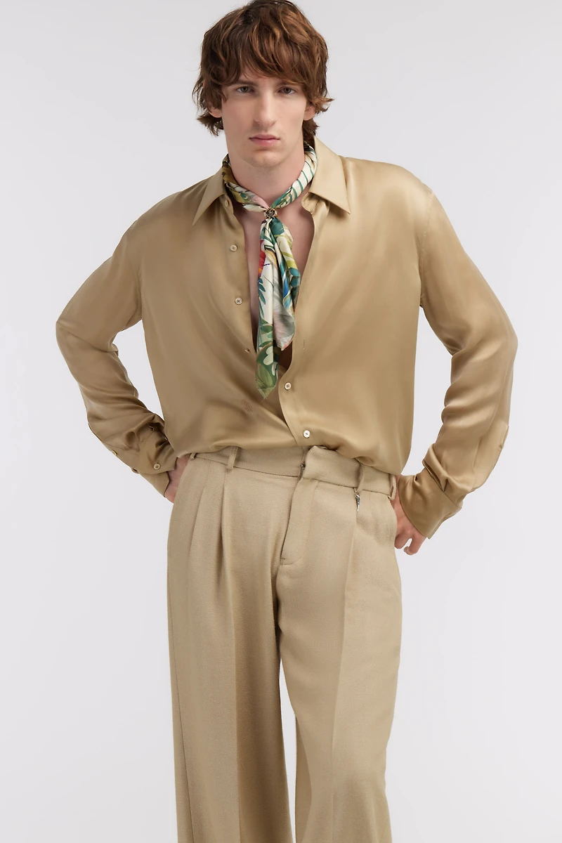Beige Shirt With Monogram RC