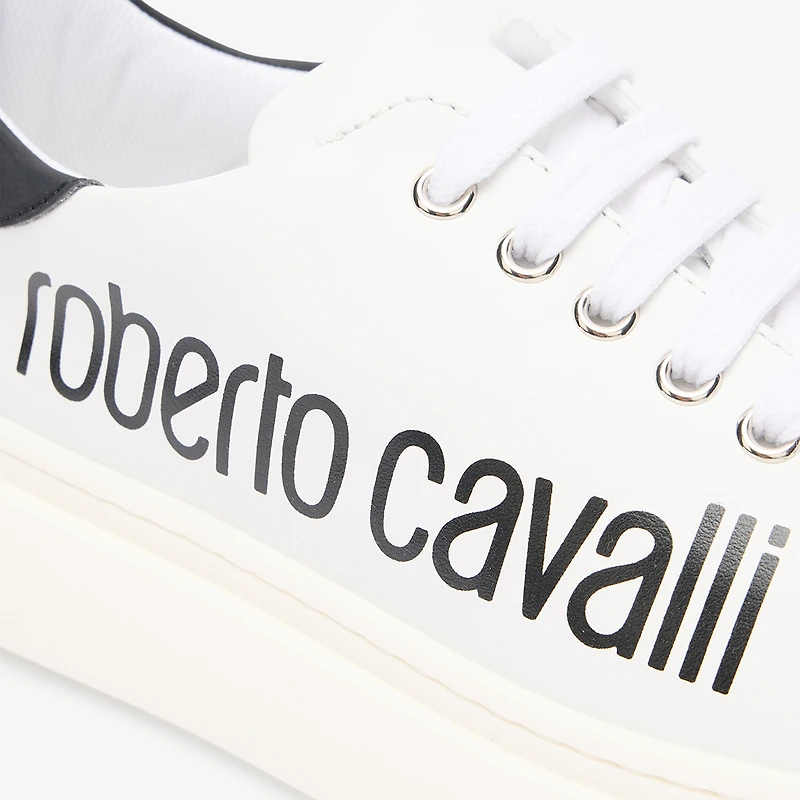 White Sneaker With Logo Print