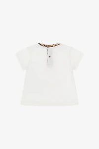 Floral Fantasy Tee with Leopard Accent