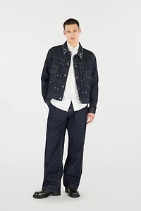 Denim Jacket With Studs And Stones