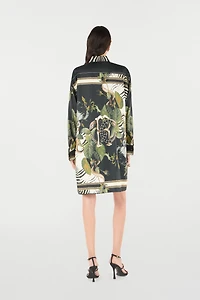 Long Shirt With Zebra And Snake Print