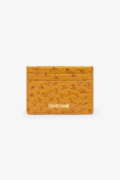 Ostrich-Effect Flat Card Holder