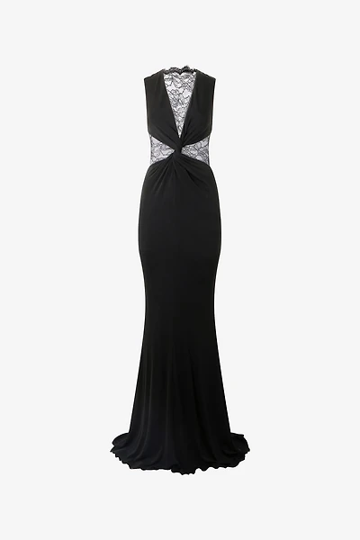 Extra-Long Dress With Lace