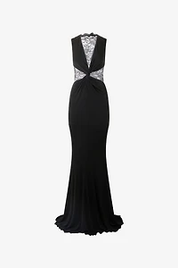 Extra-Long Dress With Lace