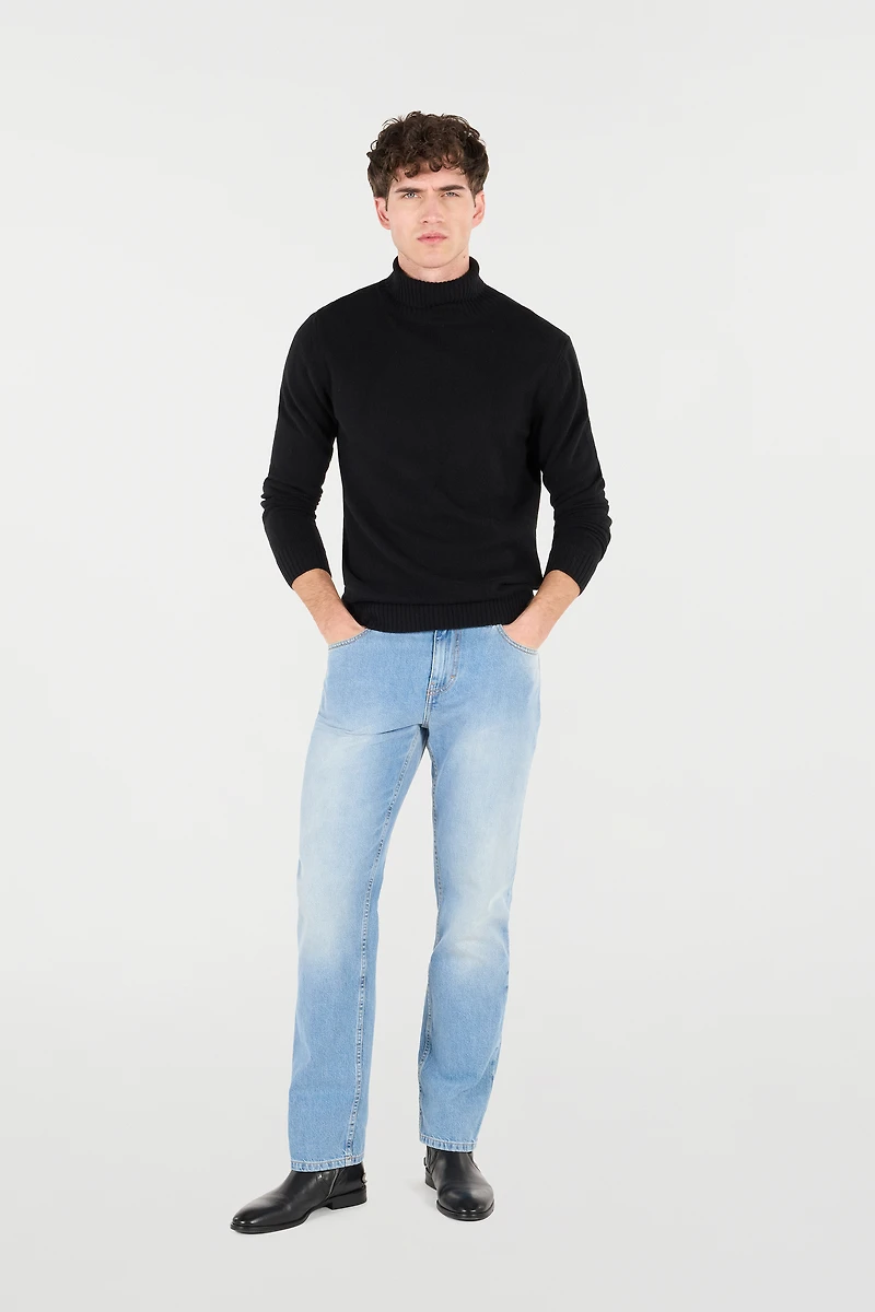 Wool Turtle-Neck Sweater