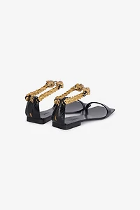 Low Sandals With Jewel Tigers And Snake Print