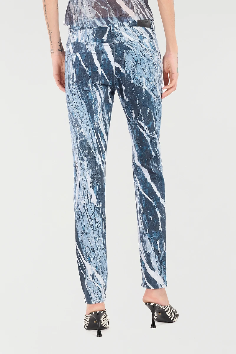 Pants With Marble Print