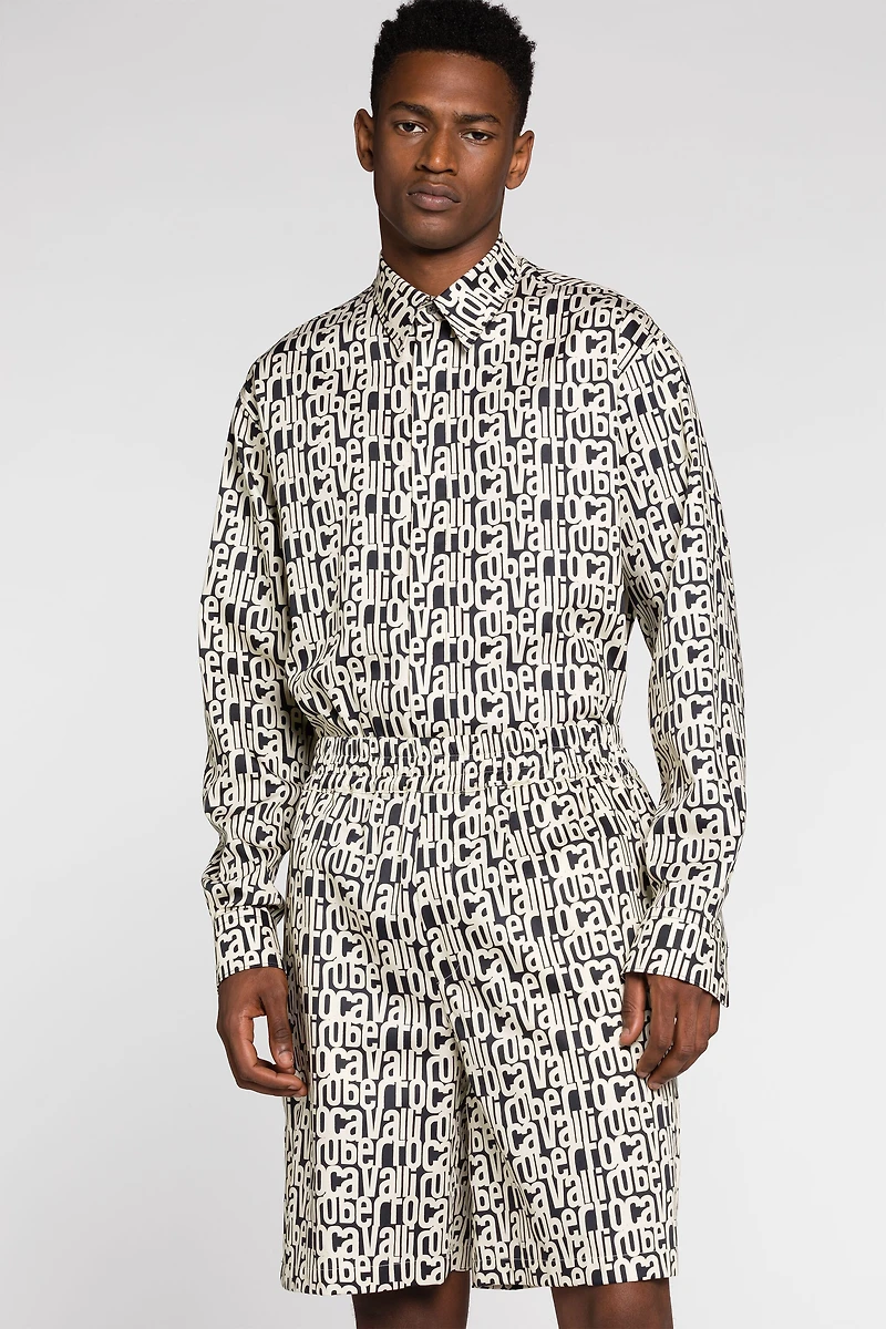 Logo-Print Cotton Shorts