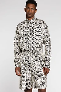 Logo-Print Cotton Shorts