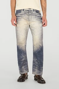 Jeans Trousers With Washed Effect