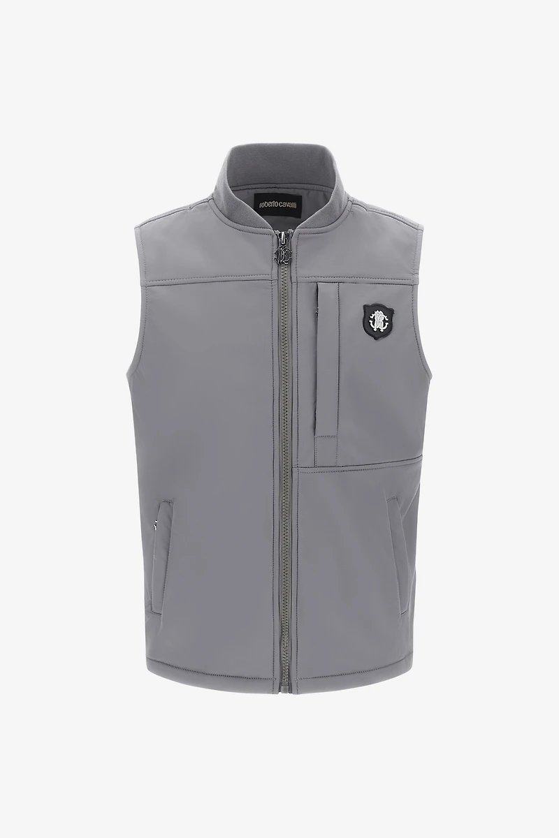 Padded vest with logo