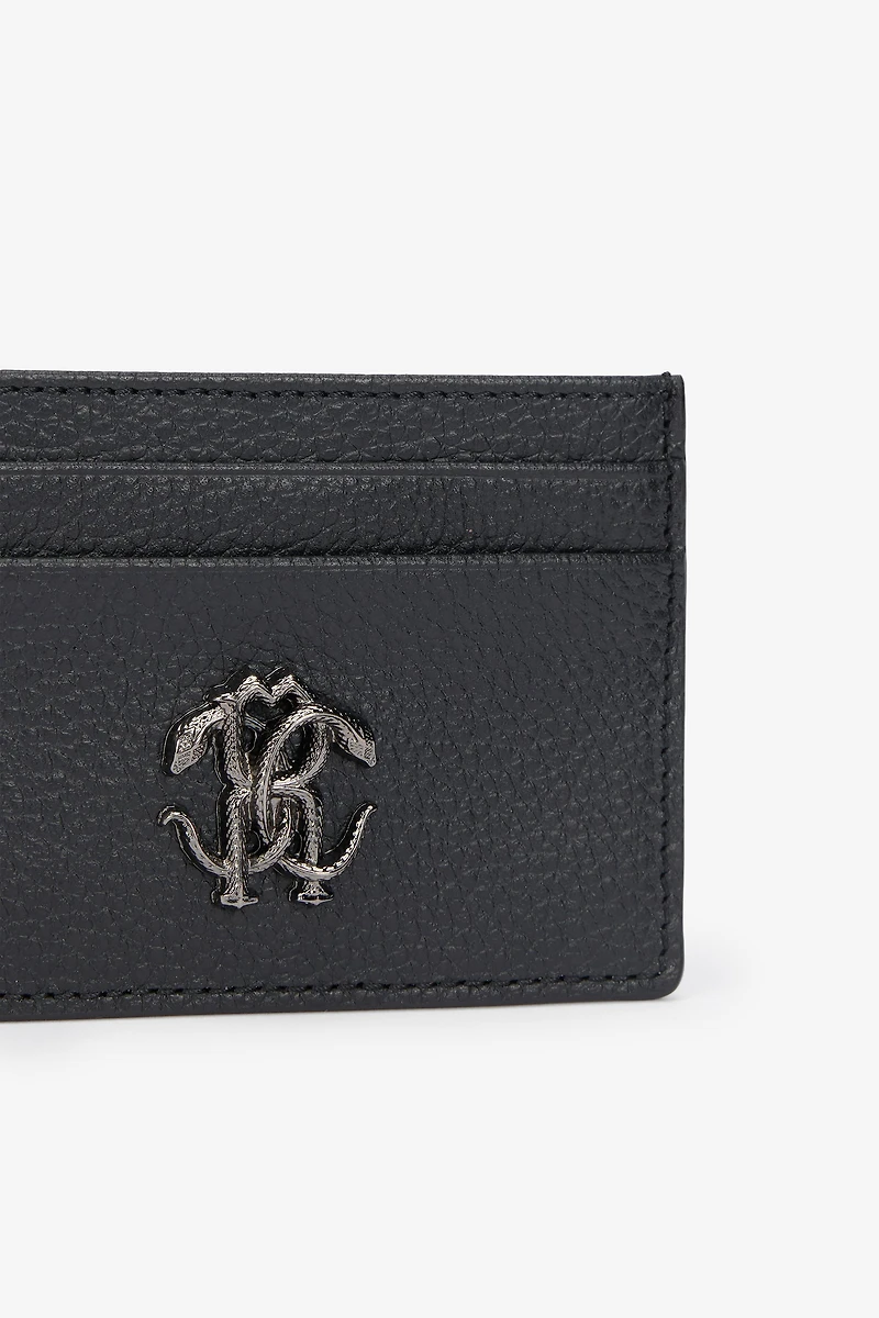 Black Card Case With Monogram RC