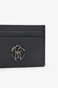 Black Card Case With Monogram RC
