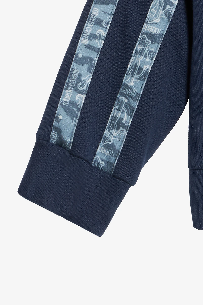 Hooded Sweatshirt With Branded Bands