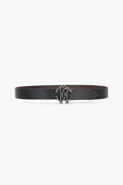 Belt With Monogram Mirror Snake