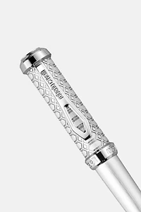 Roberto Cavalli Ballpoint Snake Pen, Full Silver Tone