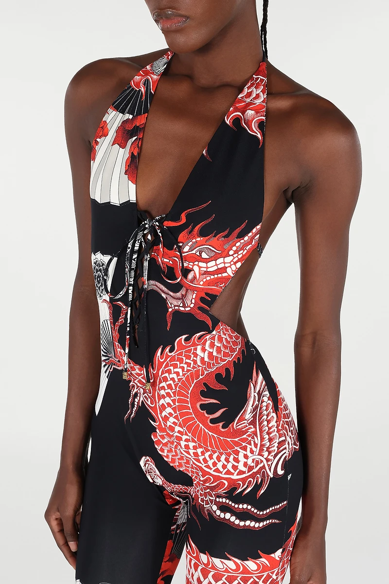 Jumpsuit With All-Over Dragon
