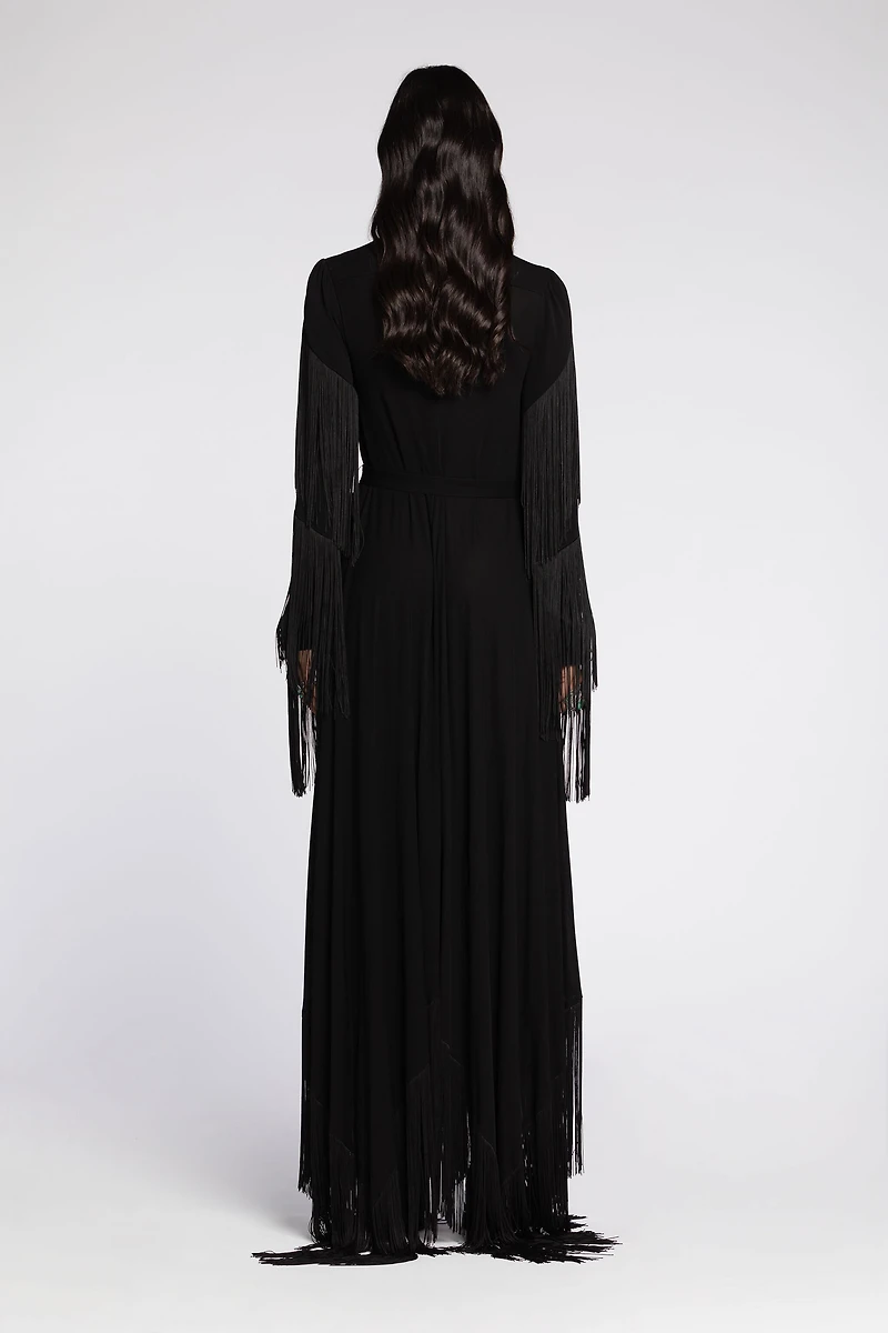 Fringed Maxi Dress