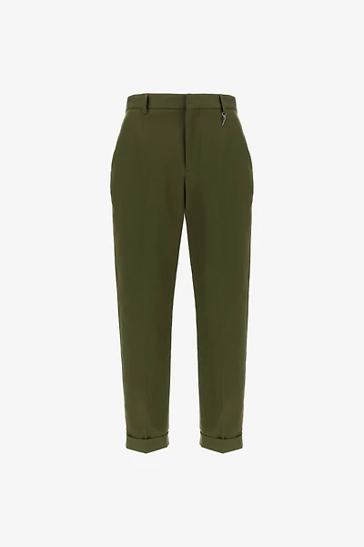Tailored slim pants with fang