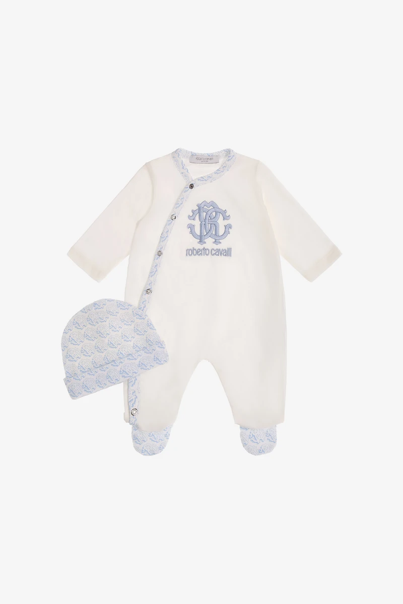 RC Monogram embroidery babygrow set