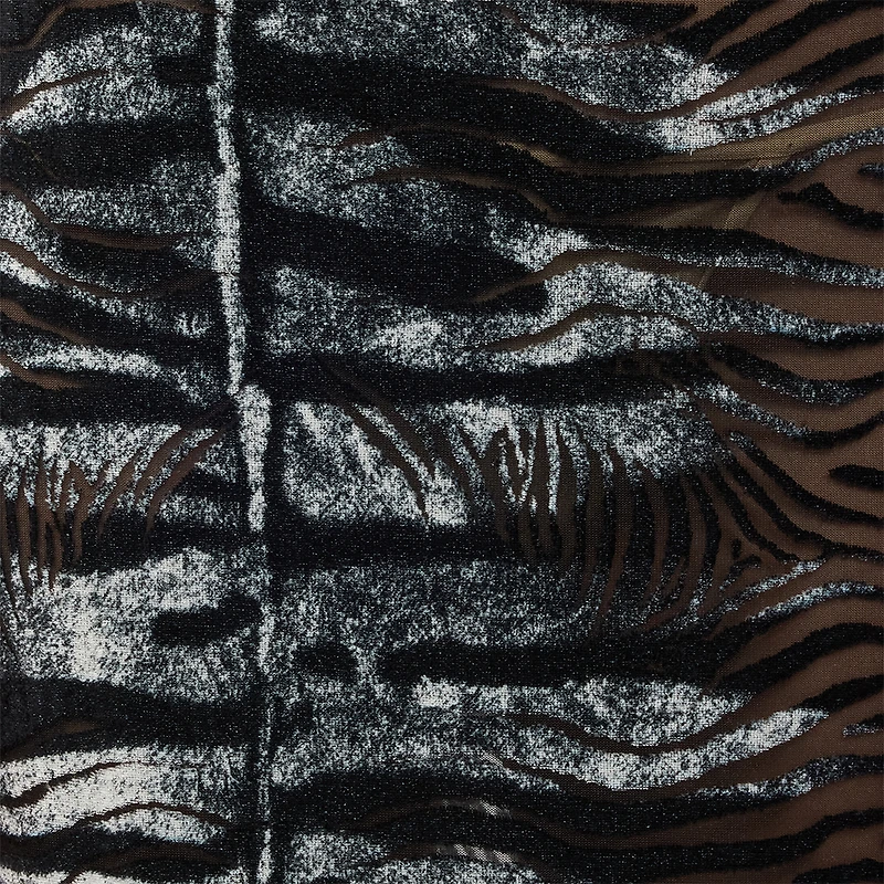 Long See-Through Dress With Zebra Pattern